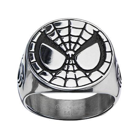 Marvel Spiderman Mens Stainless Steel Ring
