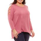 Alyx Long Sleeve Round Neck T-shirt-womens Plus