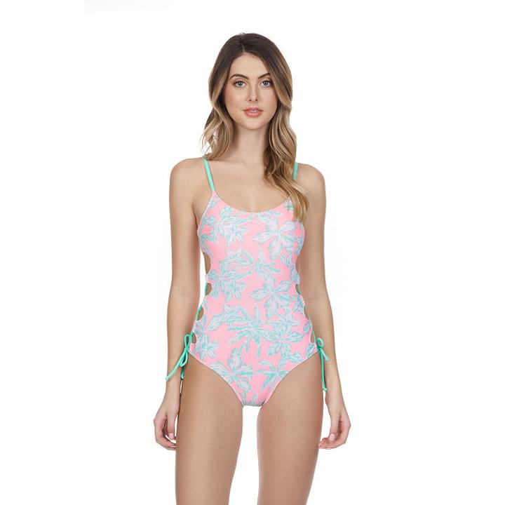 Arizona Leaf One Piece Swimsuit Juniors