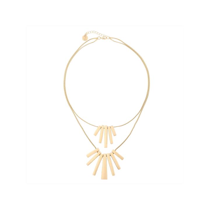 Liz Claiborne Gold-tone Double-row Stick Necklace