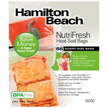Hamilton Beach Nutri Fresh Vacuum Sealer Quart Bags