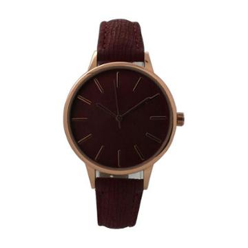 Olivia Pratt Womens Red Strap Watch-d60037burgundy