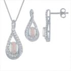 Womens 2-pc. Multi Color Opal Gold Over Silver Jewelry Set