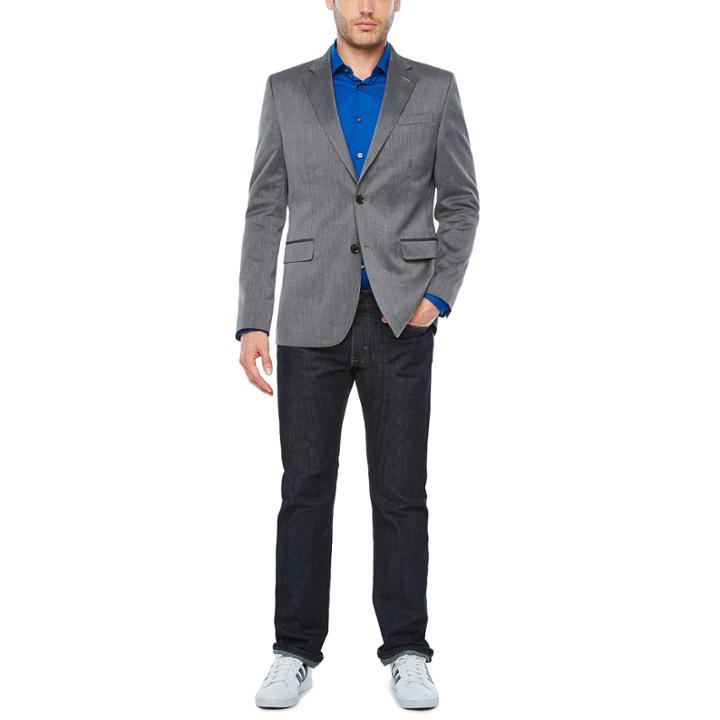 Jf J.ferrar Pin Dot Slim Fit Suit Jacket
