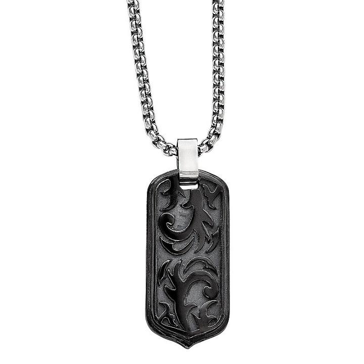 Edward Mirell Black Ti&trade; Mens Pendant Necklace