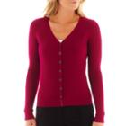 Worthington Long-sleeve V-neck Cardigan Sweater