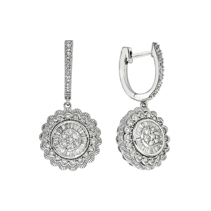 Diamond Blossom 1 Ct. T.w. White Diamond 14k Gold Drop Earrings