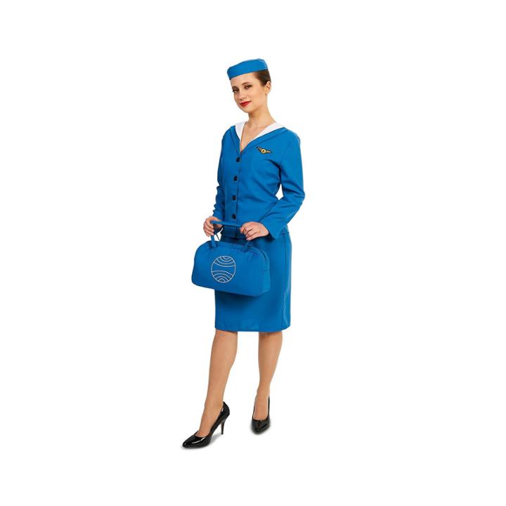 Retro Glam Airline Stewardess Adult Costume