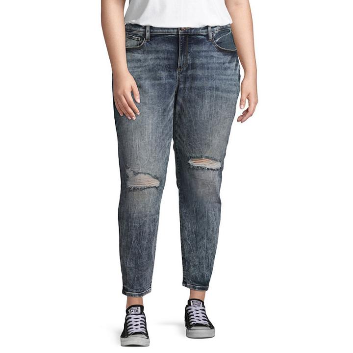 Arizona Skinny Fit Acid Wash Jeggings-juniors Plus