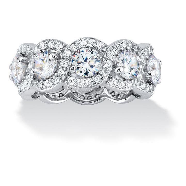 Diamonart Womens 4 1/2 Ct. T.w. White Cubic Zirconia Band