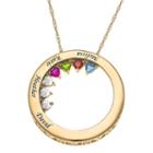 Personalized Womens Crystal 18k Gold Over Silver Pendant Necklace