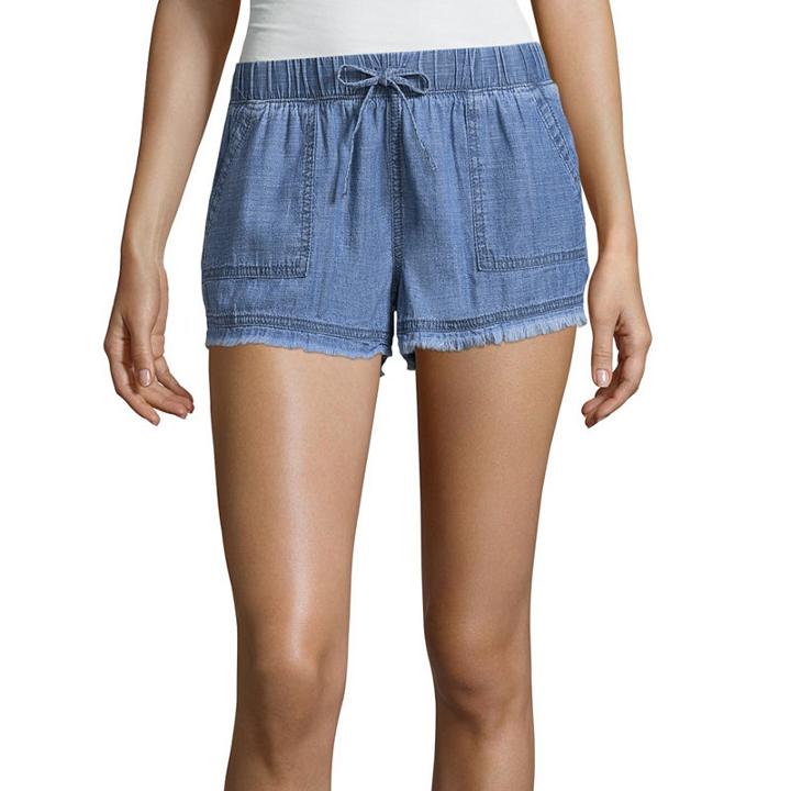 Arizona Chambray Soft Shorts-juniors