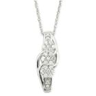 Diamond Blossom 1/4 Ct. T.w. Diamond Cluster Sterling Silver Pendant Necklace