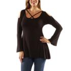 24/7 Comfort Apparel Split Sleeve Tunic Top