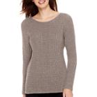 A.n.a Long-sleeve Textured Sweater- Petite