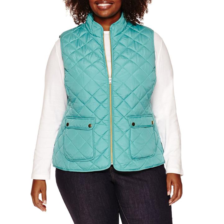 St. John's Bay Puffer Vest-plus
