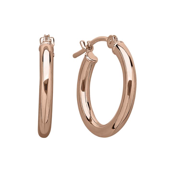 Infinite Gold&trade; 14k Rose Gold 15mm Polished Hoop Earrings