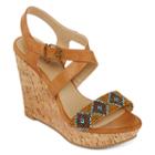 A.n.a Max Beaded Wedge Sandals