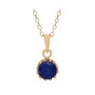 Lab-created Blue Sapphire 14k Gold Over Silver Pendant Necklace