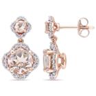 3/8 Ct. T.w. Pink Morganite 14k Gold Ear Pins