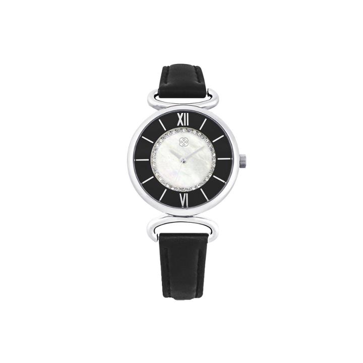 Daisy Fuentes Womens Black Strap Watch-dg108slbk