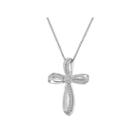 Diamond Blossom Womens 1/10 Ct. T.w. White Diamond Sterling Silver Pendant Necklace