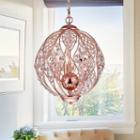 Sunine 3-light 13-inch Rose Gold Globe Pendant