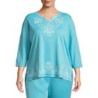 Alfred Dunner Bonita Springs Beaded Scroll Tee-plus