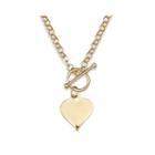 14k Gold Over Sterling Silver Heart Toggle Link Necklace