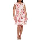 Studio 1 Sleeveless Floral Crochet Lace Fit-and-flare Dress - Plus