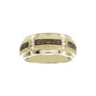 Mens 1/2 Ct. T.w. White And Color-enhanced Brown Diamond Ring