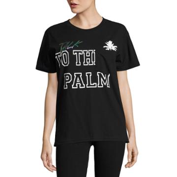 Flirtitude Talk To The Palm Graphic T-shirt- Juniors