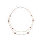 Monet Jewelry Womens Pink And Rose Goldtone Station Necklace