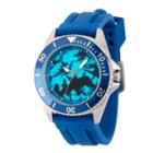 Discovery Expedition Mens Blue And Silver Rubber Shark Watch
