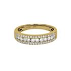 Limited Quantities 1/3 Ct. T.w. Diamond 14k Yellow Gold Triple-row Band