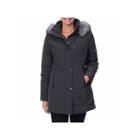 Fleet Street Faux-silk Stadium Parka With Faux-fur Trim Hood