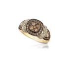 Grand Sample Sale By Le Vian 1 Ct. T.w Vanilla Diamonds & Chocolate Diamonds In 14k Honey Gold Chocolatier Framed Clusters Ring