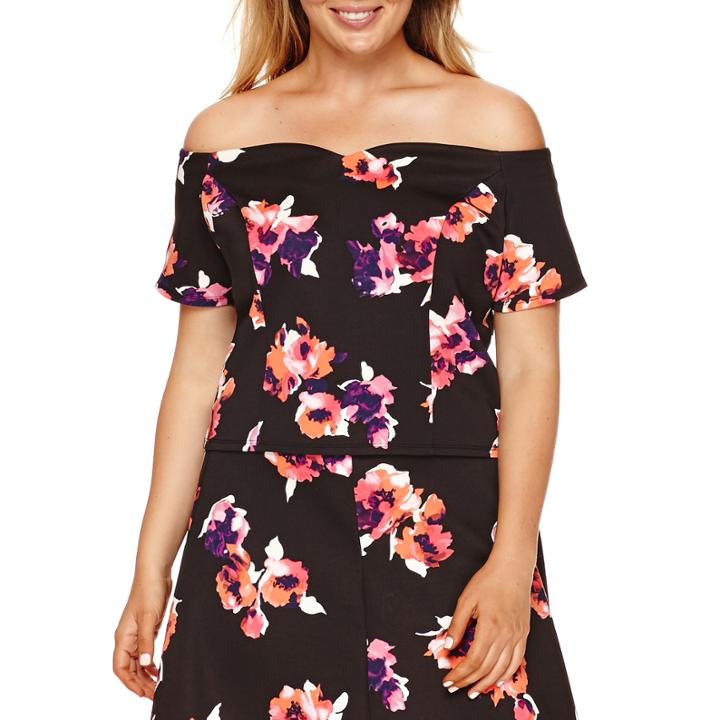 Decree Off-the-shoulder Sweetheart Top - Juniors Plus