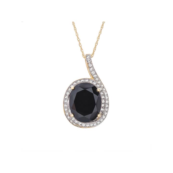 1/4 Ct. T.w. Black Onyx 14k Gold Pendant
