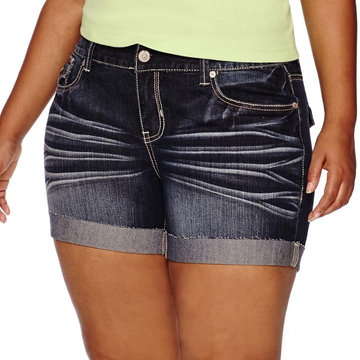 Ariya&trade; Curvy-fit Denim Shorts - Juniors Plus