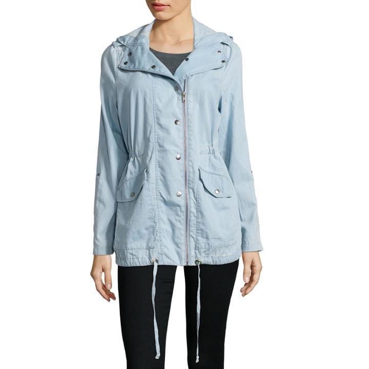 Arizona Long-sleeve Chambray Anorak Jacket - Juniors