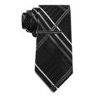 Jf J. Ferrar Kyle Plaid Tie With Tie Bar - Slim