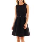 Liz Claiborne Sleeveless Belted Fit-and-flare Dress