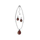 Mixit Red Teardrop Jewelry Set