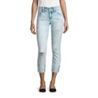 Almost Famous Destructed Skinny Cropped Jeans - Juniors