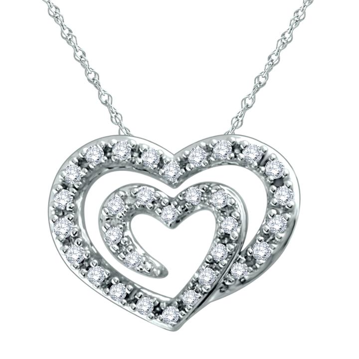 Limited Quantities! Womens 1/10 Ct. T.w. White Diamond 14k Gold Pendant Necklace