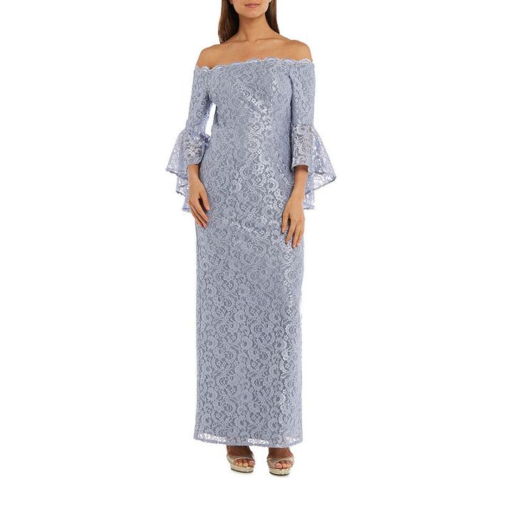 R & M Richards Long Lace Gown