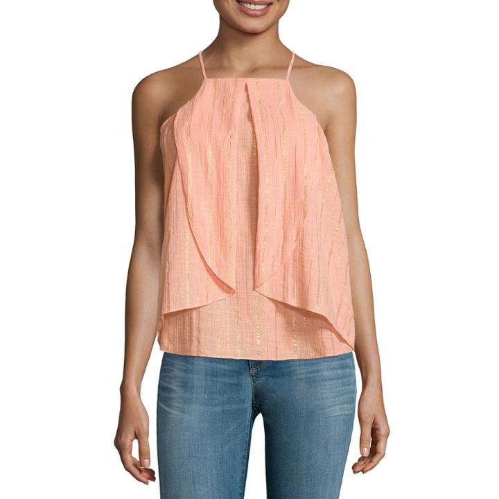 A.n.a Sleeveless Ruffle Shine Blouse