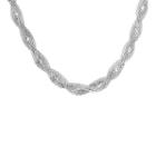 Made In Italy Sterling Silver Braided Bismark Chain Necklace