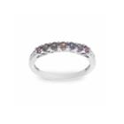 Womens Diamond Accent Round Purple 10k Gold Stackable Ring